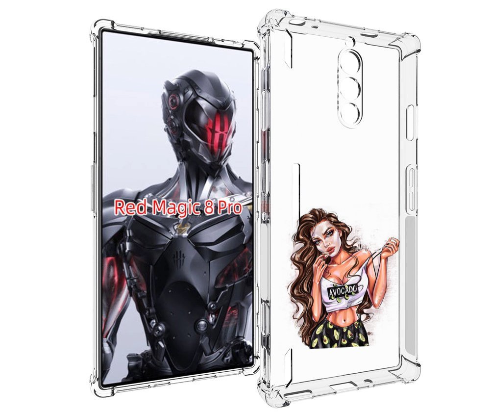 Чехол MyPads Продукты на дом с доставкой женский для ZTE Nubia Red Magic 8 Pro / Red Ma...