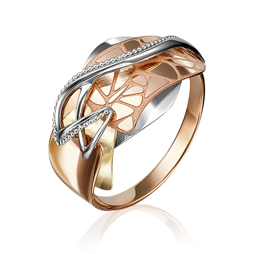 

Кольцо из комбинированного золота р. 19 PLATINA jewelry 01-5099-00-000-1140-48, 01-5099-00-000-1140-48