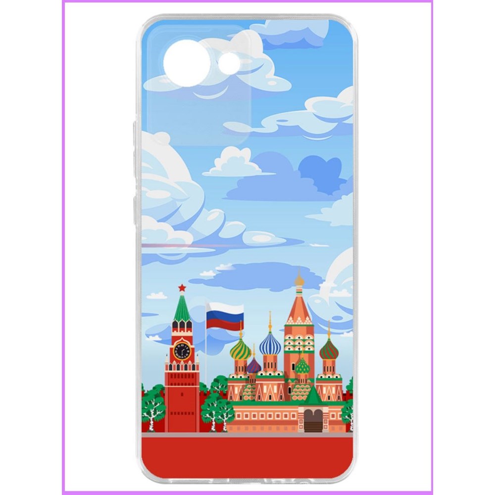 

Чехол-накладка Krutoff Clear Case Красная Площадь для Realme C30, Прозрачный