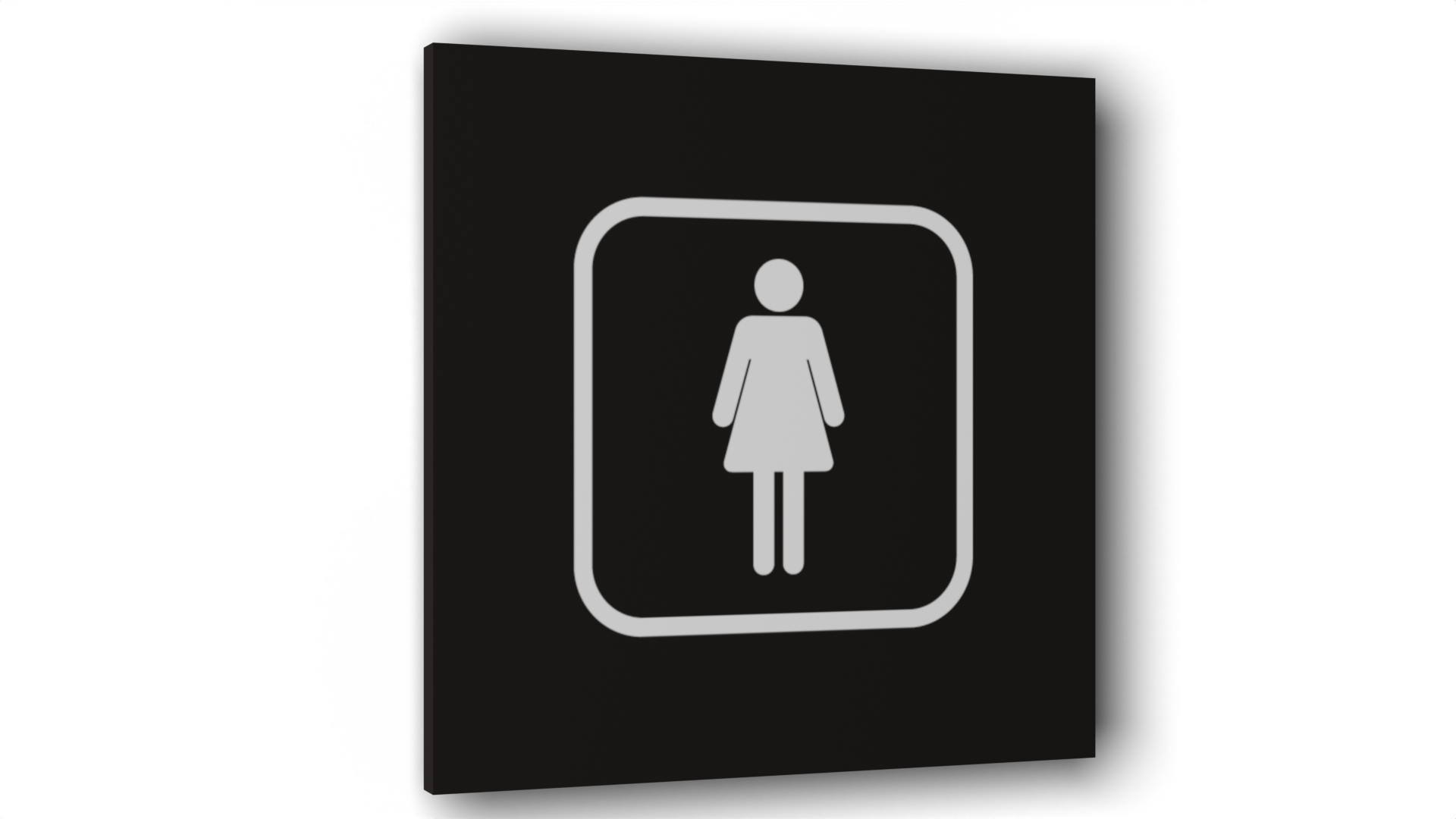 Табличка Женщина, Черная матовая, 10 см х 10 см шар для ванны кафе красоты персиковый сорбет 120 г