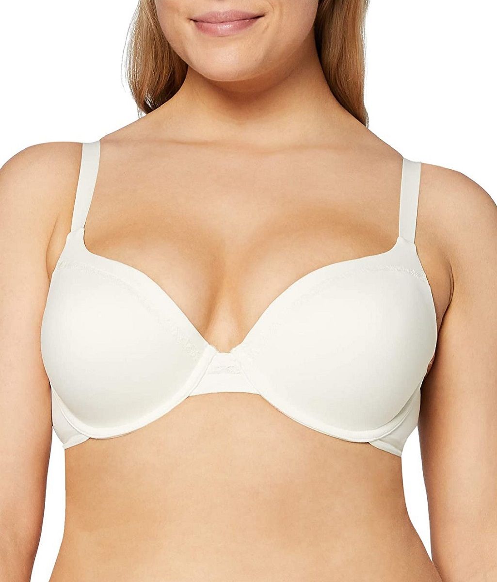 

Бюстгальтер с поролоновой чашкой на каркасах  молочный, Белый