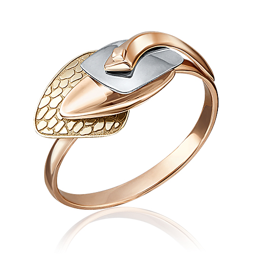 

Кольцо из комбинированного золота р. 16 PLATINA jewelry 01-5105-00-000-1140-48, 01-5105-00-000-1140-48