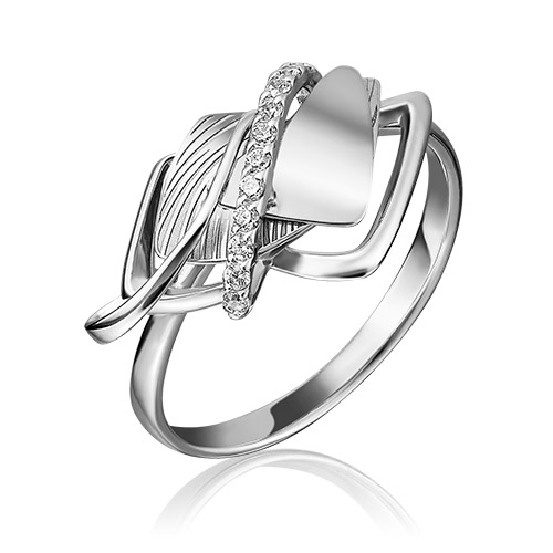 

Кольцо из золота р.  PLATINA jewelry 01-5115-00-401-1120-48, фианит, 01-5115-00-401-1120-48