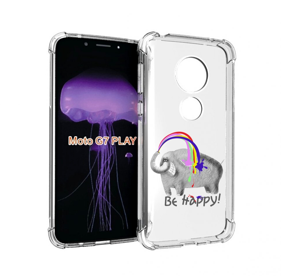 

Чехол MyPads счастливый слон для Motorola Moto G7 Play, Прозрачный, Tocco