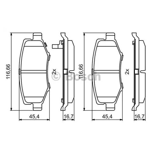 

Тормозные колодки Bosch задние 986494706