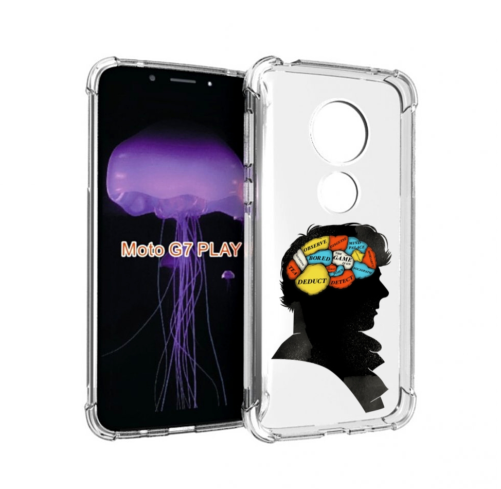 

Чехол MyPads темный рисунок для Motorola Moto G7 Play, Прозрачный, Tocco