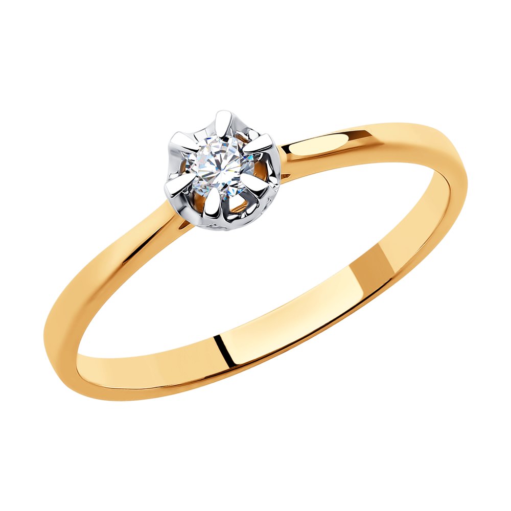 

Кольцо из золота р. 17 SOKOLOV Diamonds 1011364, бриллиант, 1011364
