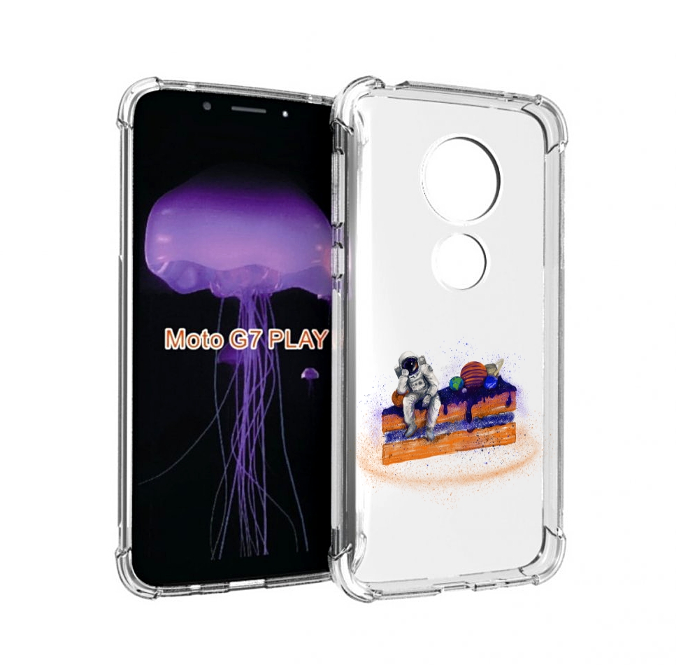 

Чехол MyPads торт с планетами для Motorola Moto G7 Play, Прозрачный, Tocco