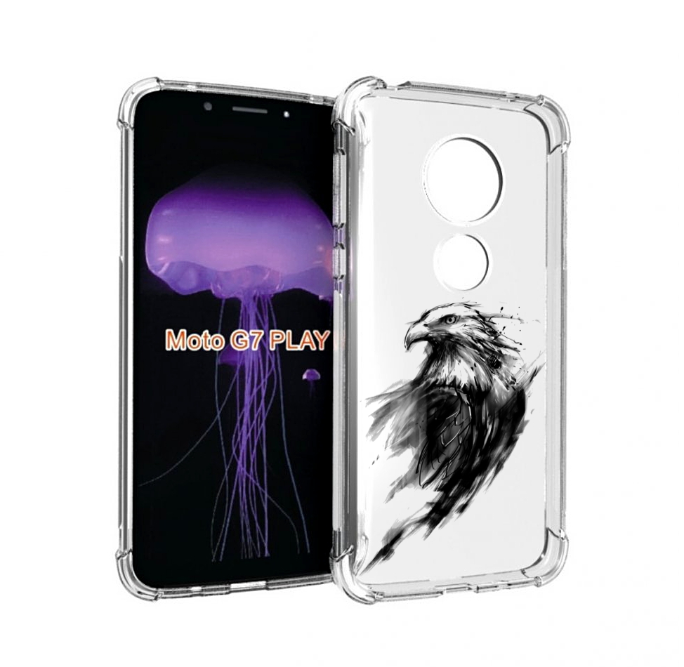 

Чехол MyPads чб птица для Motorola Moto G7 Play, Прозрачный, Tocco