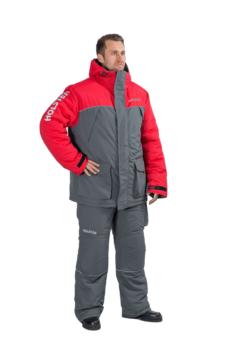 

Костюм зимний Хольстер Амур, таслан, серо-красный, 60-62, 182-188, Красный;серый, Амур