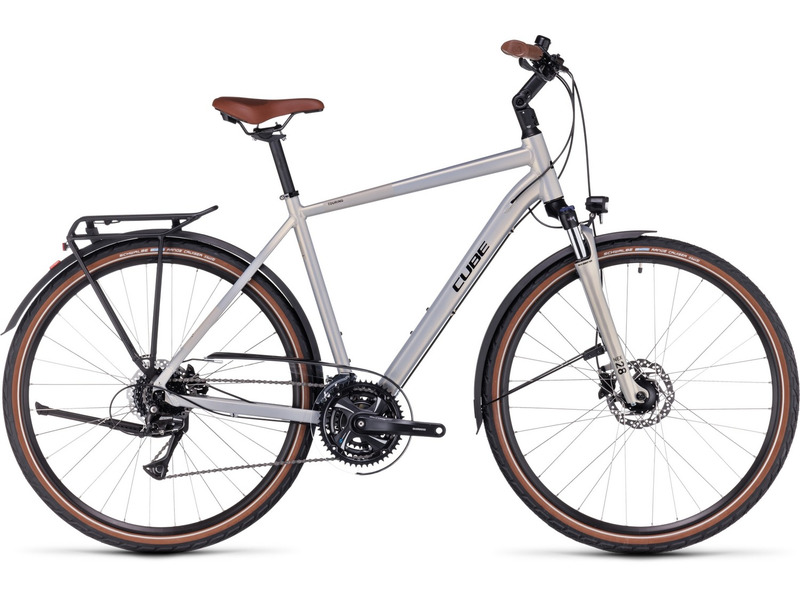 Дорожный велосипед Cube Touring Pro, год 2023, цвет Серебристый-Черный, ростовка 21
