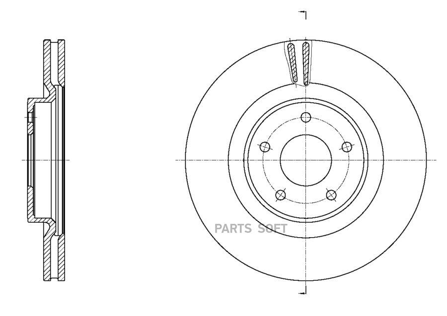 

G-BRAKE GR-21552 Диск тормозной вентилируемый G-brake GR-21552