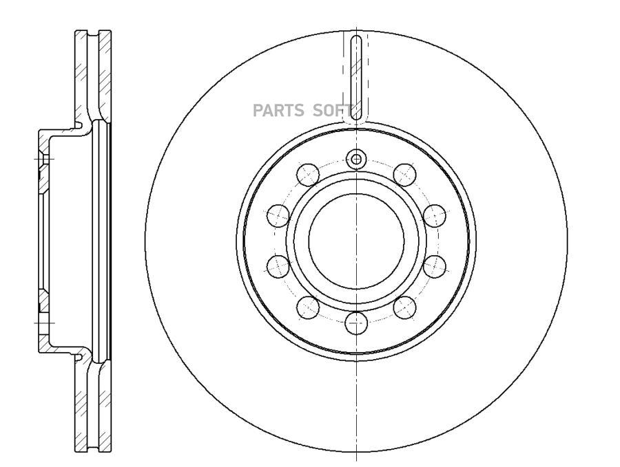 

G-BRAKE GR-02958 Диск тормозной вентилируемый G-brake GR-02958