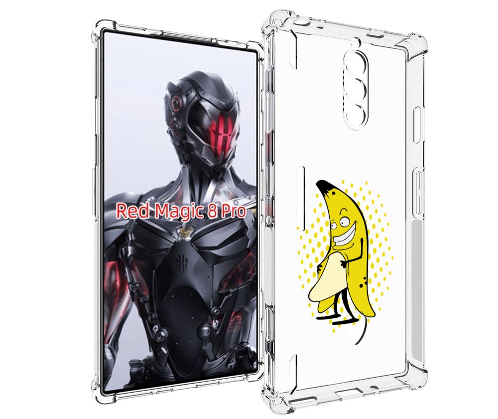 Чехол MyPads Раздетый-банан для ZTE Nubia Red Magic 8 Pro / Red Magic 8 Pro Plus
