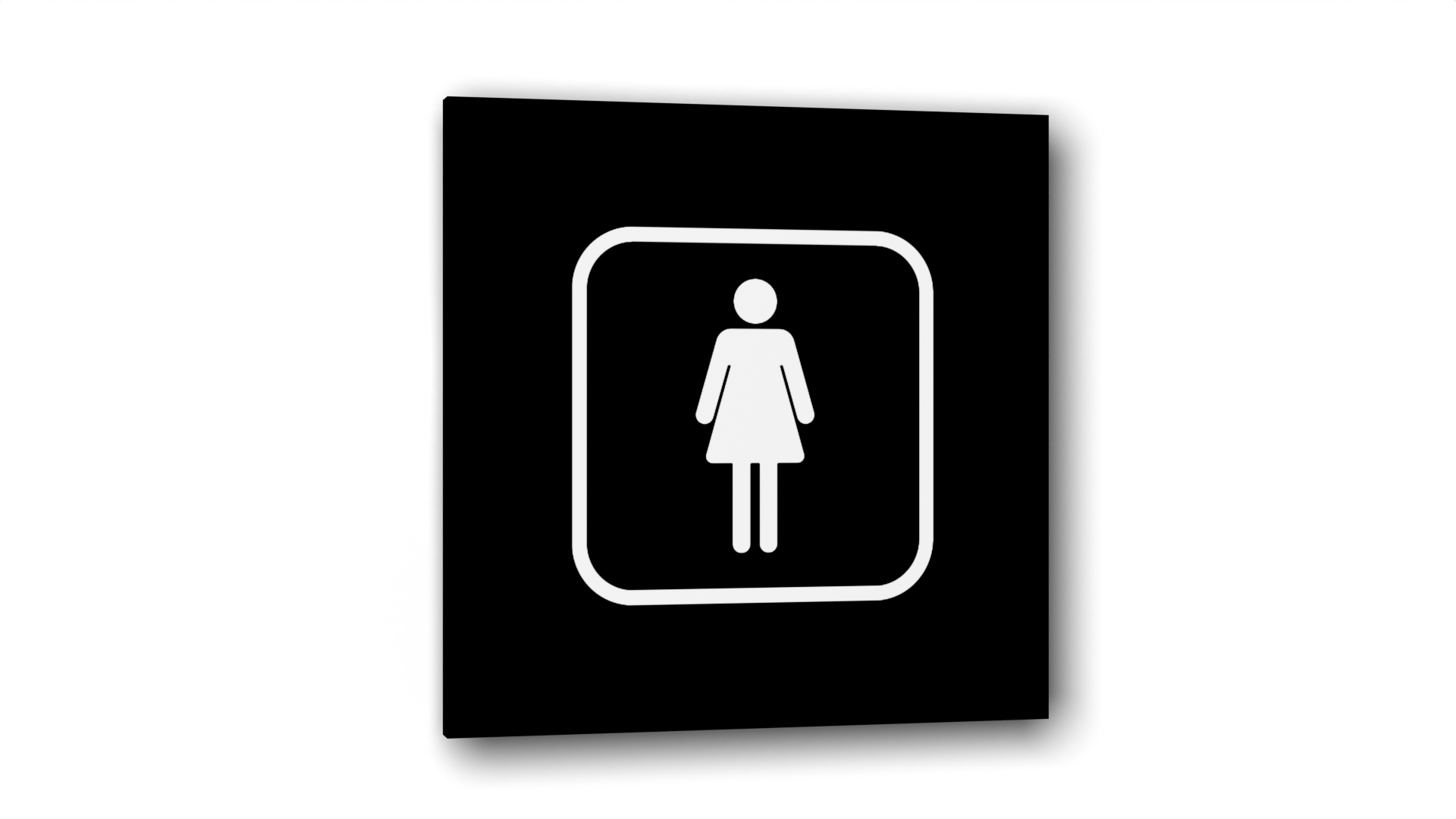 Табличка Женщина, Черная глянцевая, 10 см х 10 см