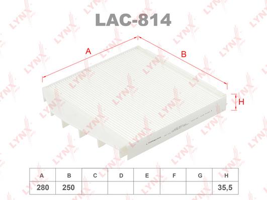 

Фильтр Салонный Lac-814 LYNXauto арт. LAC-814