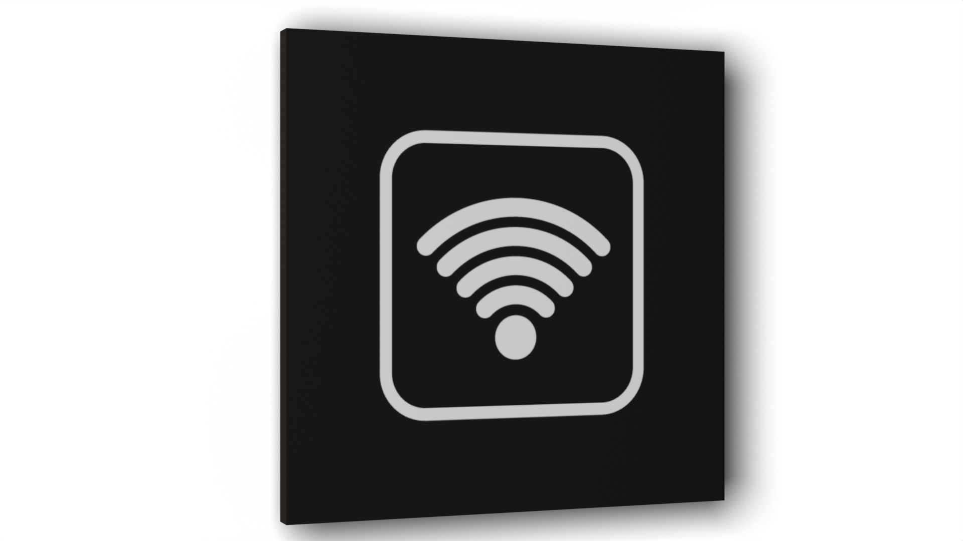 Табличка Wi-Fi, Черная матовая, 10 см х 10 см бурлящий шарик для ванн ягодный сорбет 100 гр кафе красоты