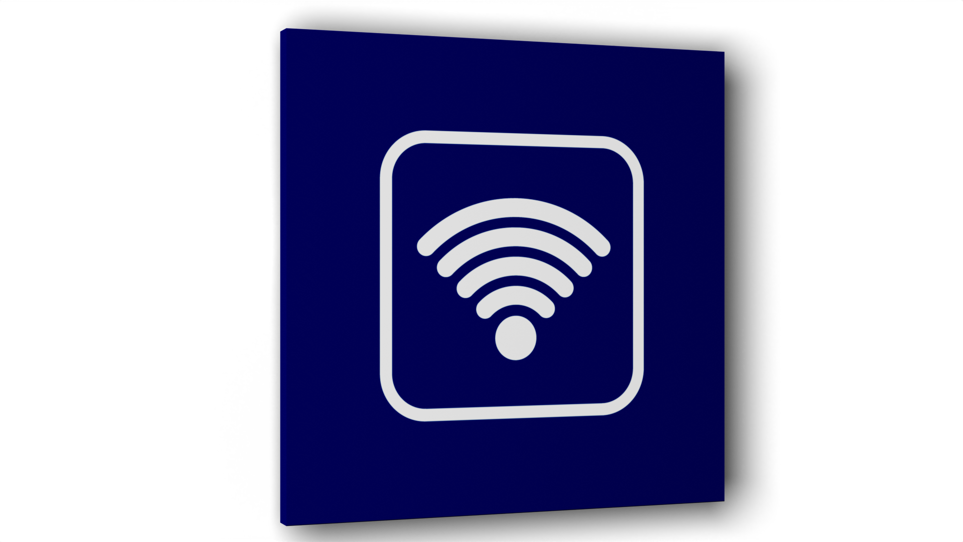 

Табличка Wi-Fi, Синяя матовая, 10 см х 10 см, Синий, Пластик синий 10