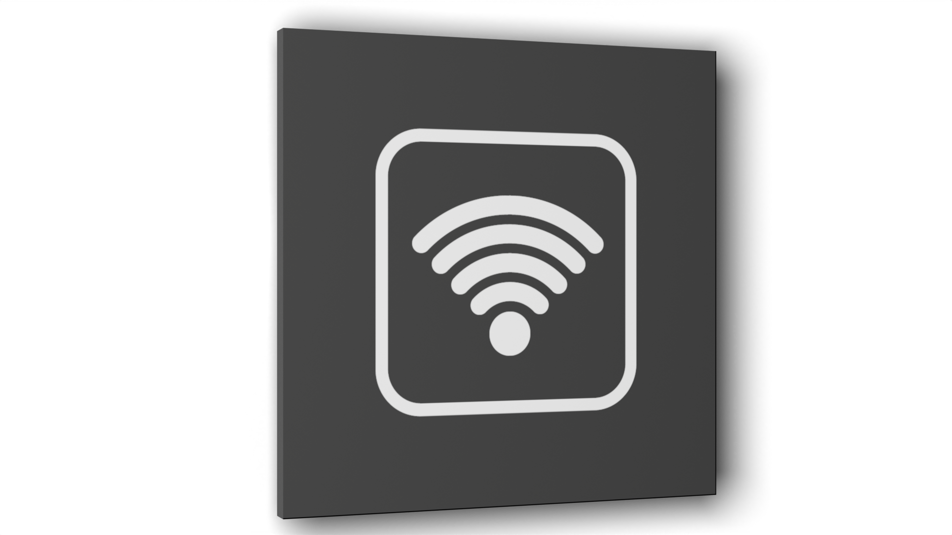 

Табличка Wi-Fi, Серая матовая, 10 см х 10 см, Серый, Пластик серый 10