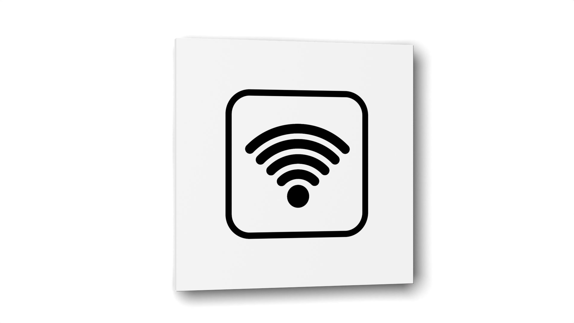 

Табличка Wi-Fi, Белая глянцевая, 10 см х 10 см, Белый, Акрил белый 10