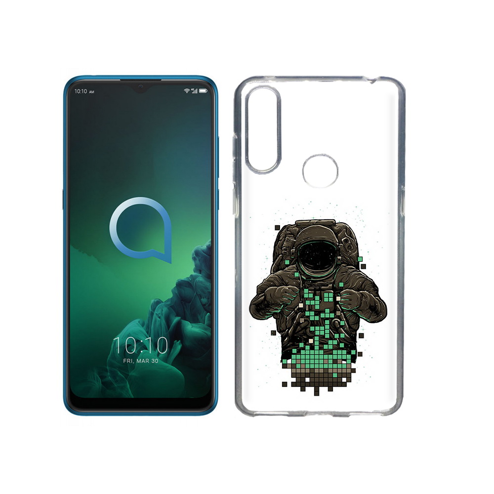 

Чехол MyPads Tocco для Alcatel 3X космонавт с пикселями (PT227136.670.394), Прозрачный, Tocco