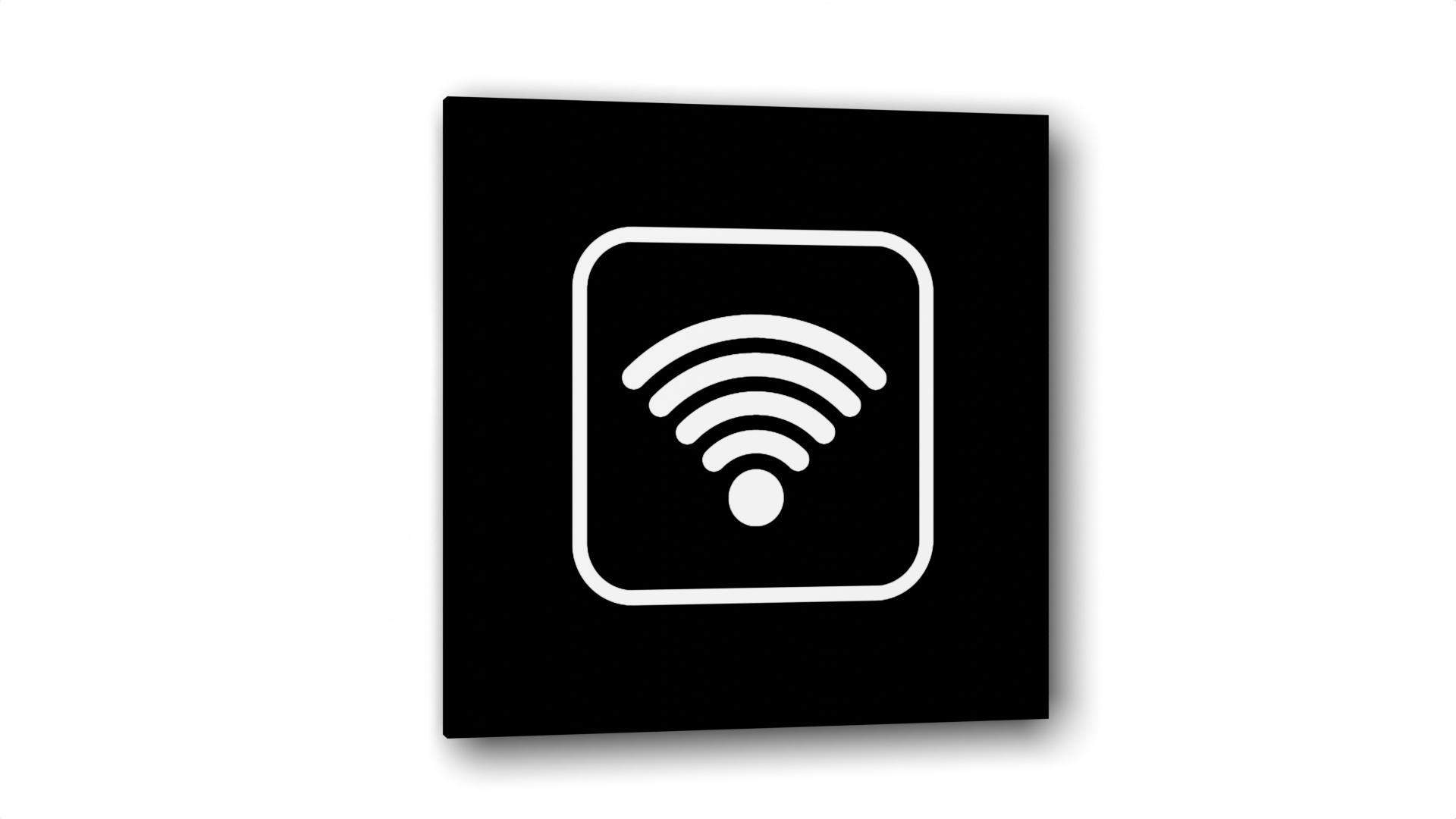 

Табличка Wi-Fi, Черная глянцевая, 10 см х 10 см, Черный, Акрил черный 10