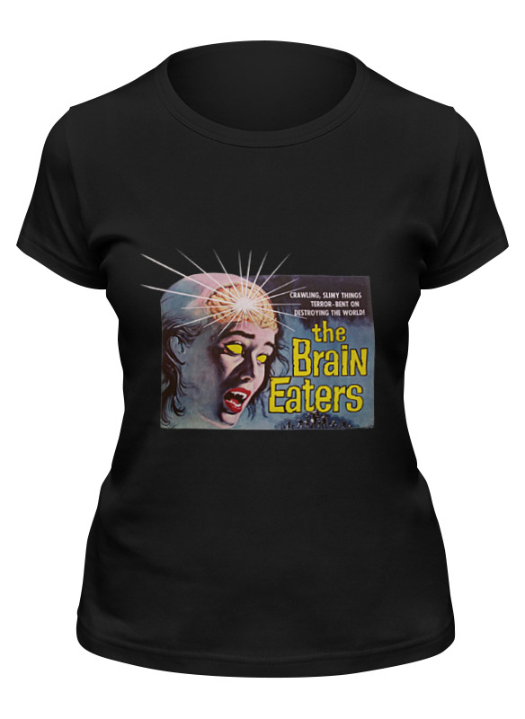 

Футболка женская Printio The brain eaters черная XL, Черный, The brain eaters