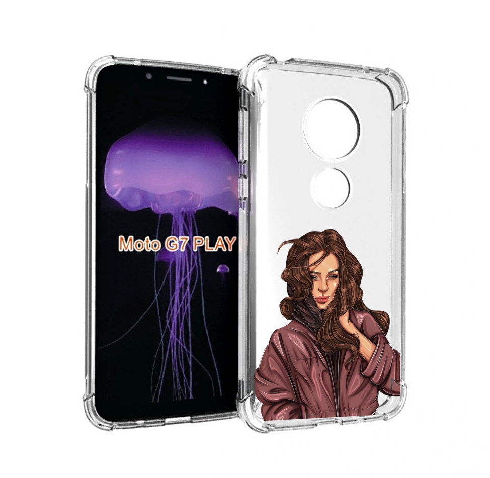 

Чехол MyPads Арт рисунок девушки для Motorola Moto G7 Play, Прозрачный, Tocco