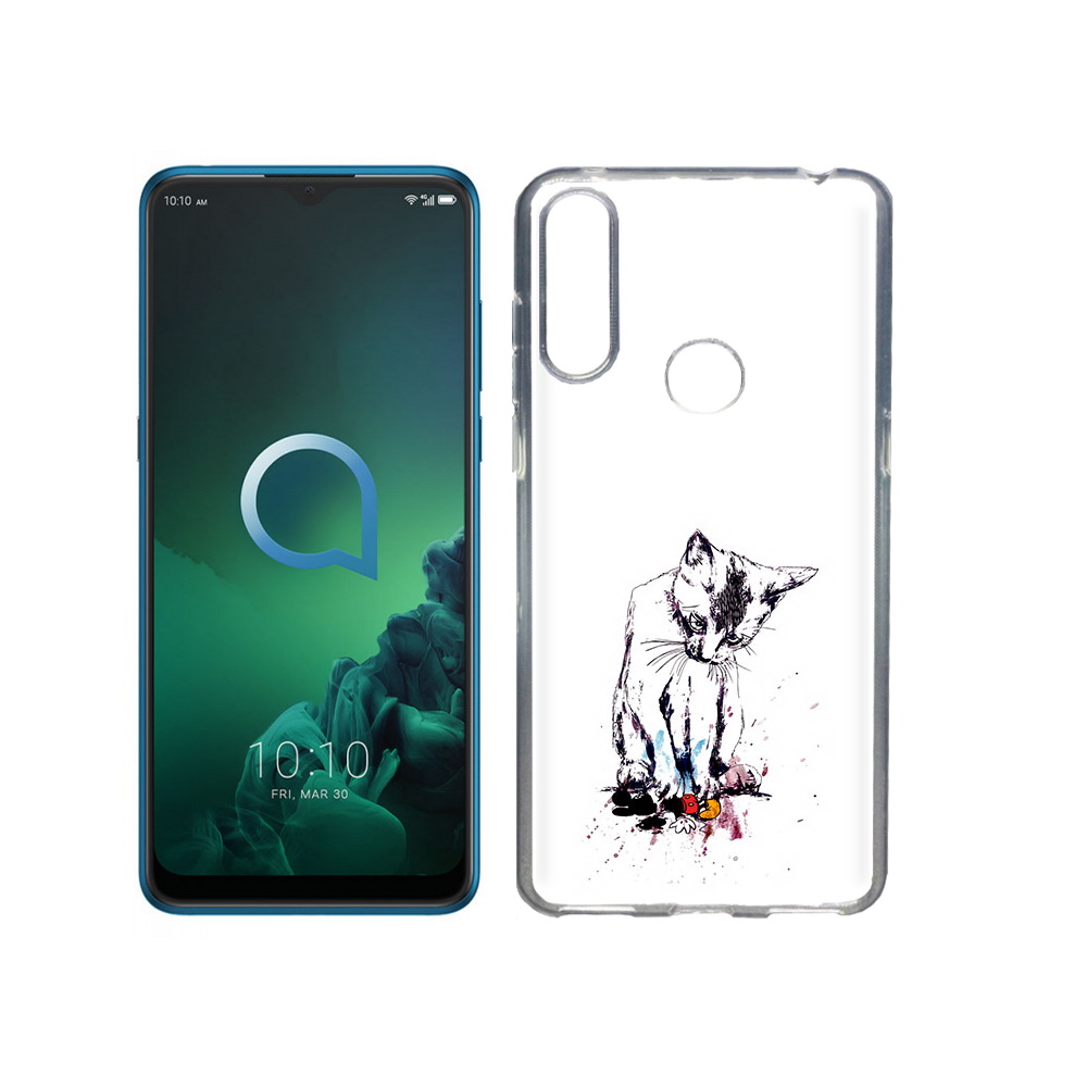 

Чехол MyPads Tocco для Alcatel 3X кот и микки (PT227136.670.399), Прозрачный, Tocco