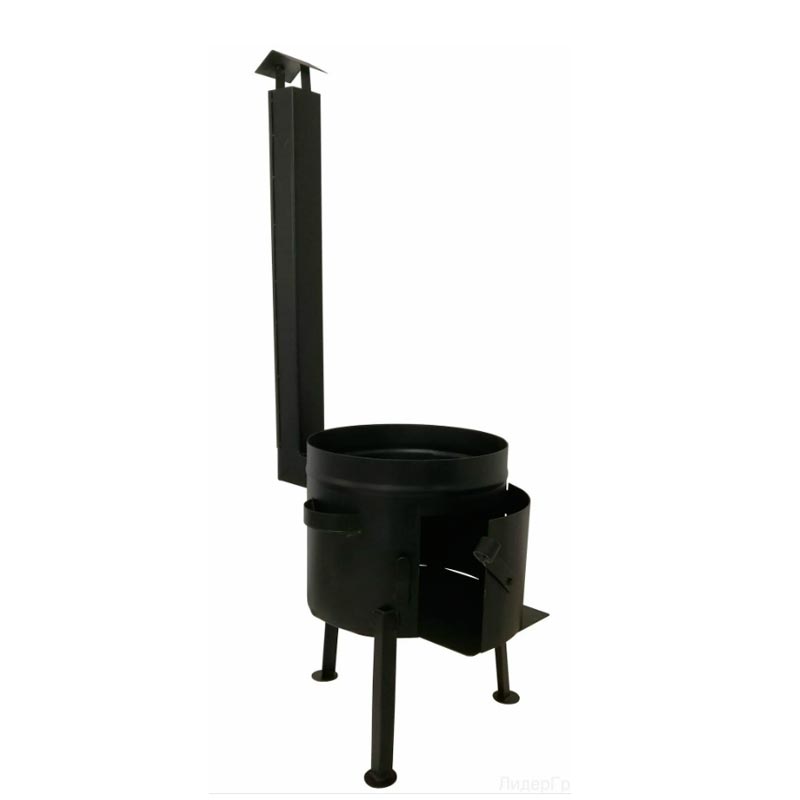 

Печь для казана с трубой 16 л, Черный