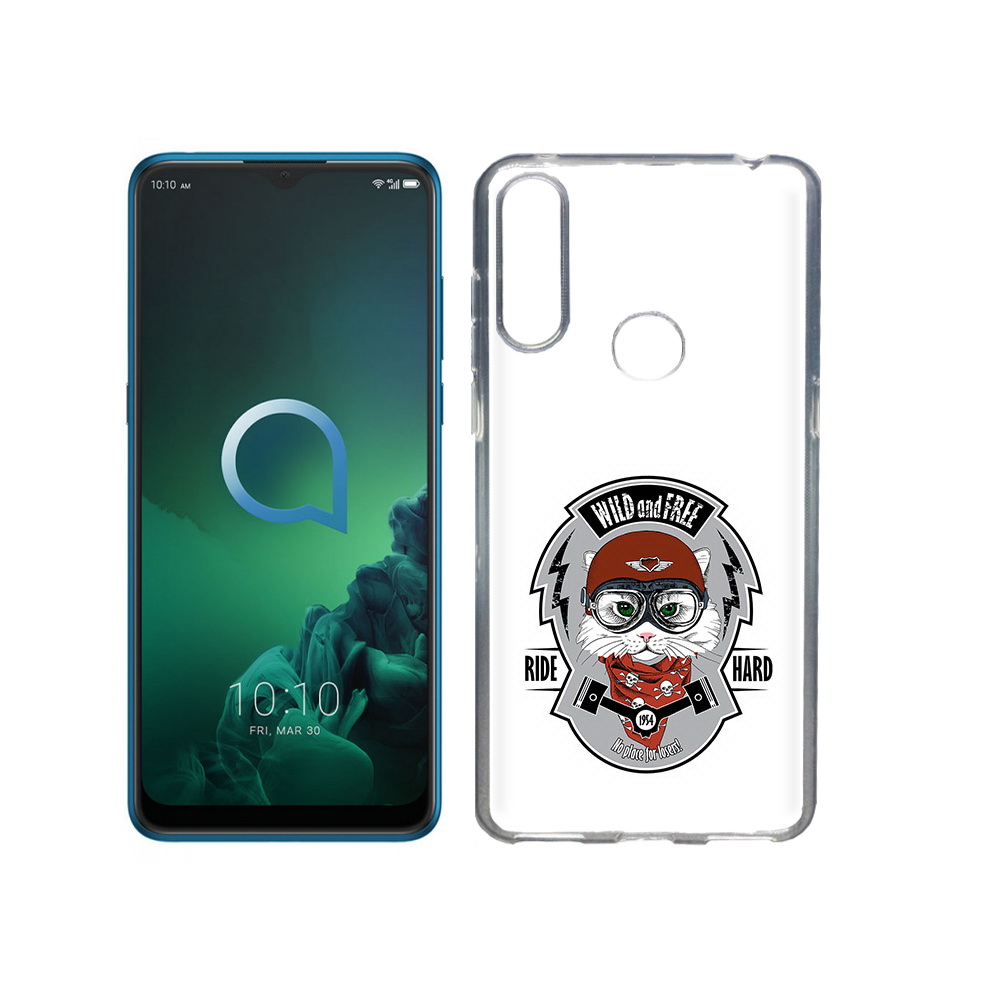 Чехол MyPads Tocco для Alcatel 3X кошка в шлеме (PT227136.670.404)