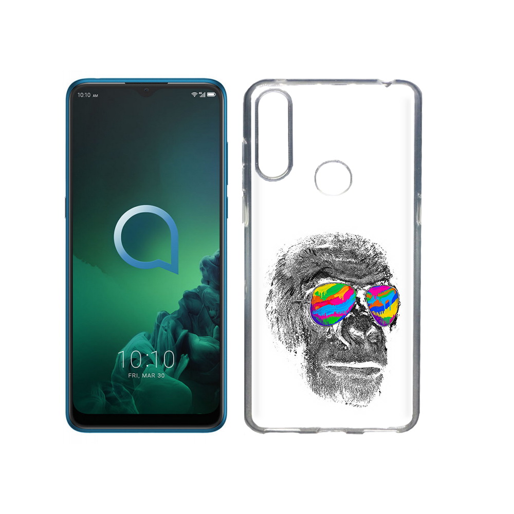 

Чехол MyPads Tocco для Alcatel 3X крутая обезьяна в очках (PT227136.670.422), Прозрачный, Tocco