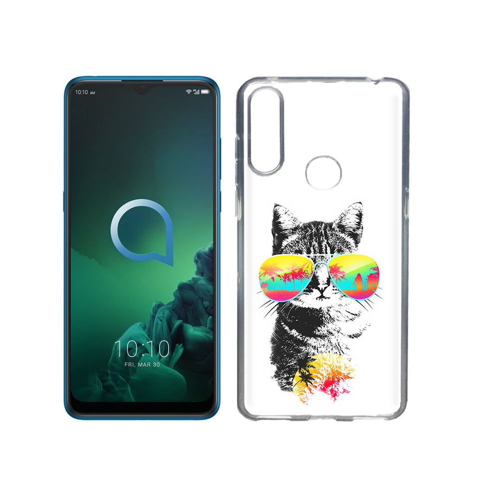 

Чехол MyPads Tocco для Alcatel 3X крутой кот (PT227136.670.425), Прозрачный, Tocco