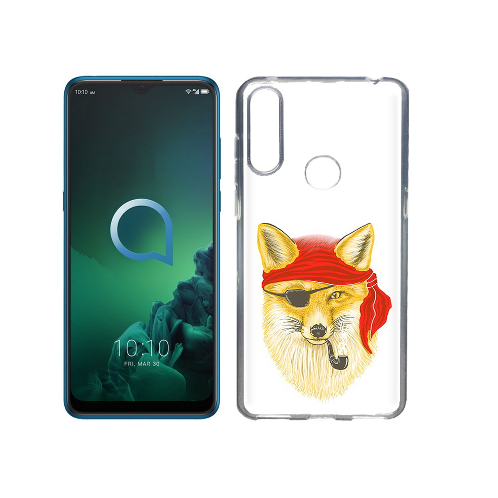 

Чехол MyPads Tocco для Alcatel 3X лиса-пират (PT227136.670.440), Прозрачный, Tocco
