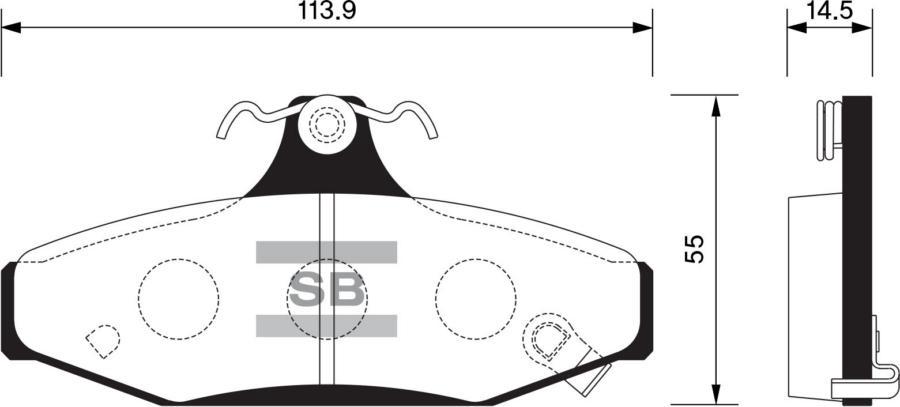 

Тормозные колодки Sangsin brake задние дисковые SP1066