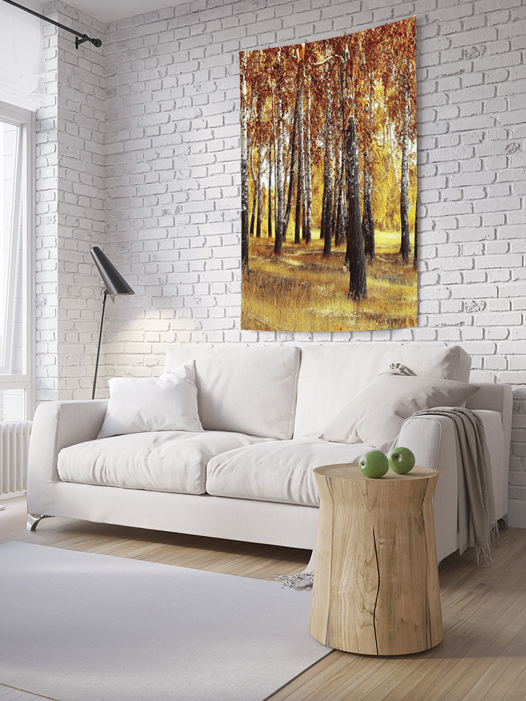 

Вертикальное фотопанно на стену JoyArty Прогулка между берез 100x150 см, Прогулка между берез