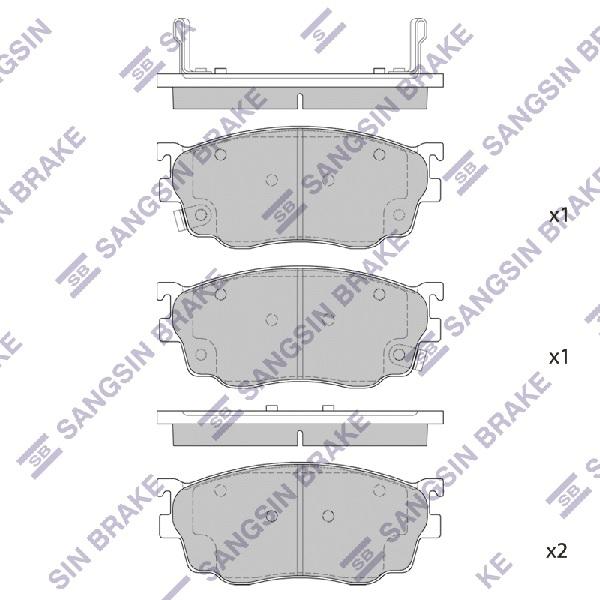 

Тормозные колодки Sangsin brake передние дисковые SP1529