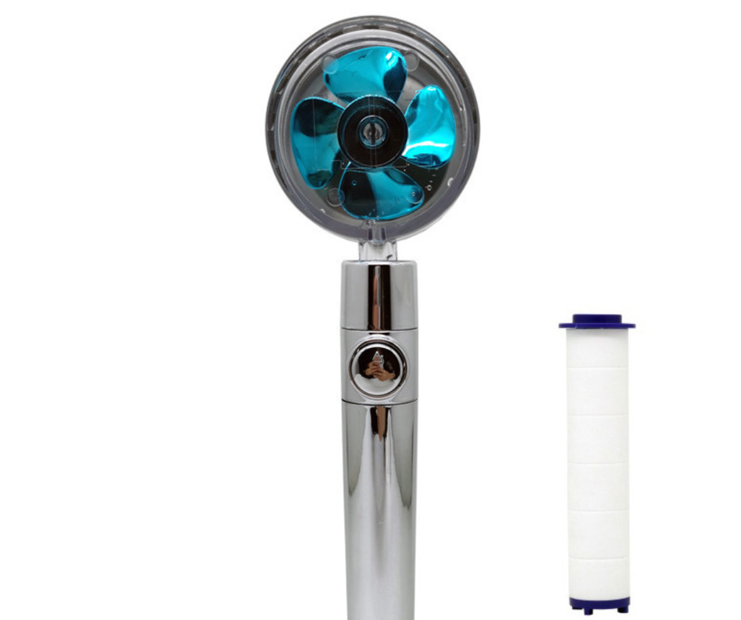 Турболейка с вентилятором водосберегающая вентилятором массажная с фильтром 00072-1 подкладка для купания голубой