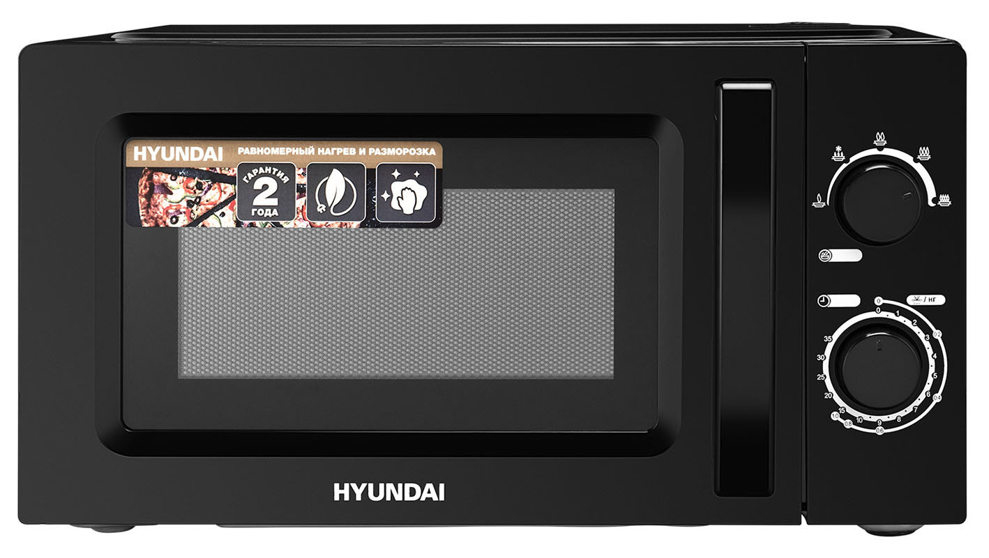 фото Микроволновая печь соло hyundai hym-m2008 black