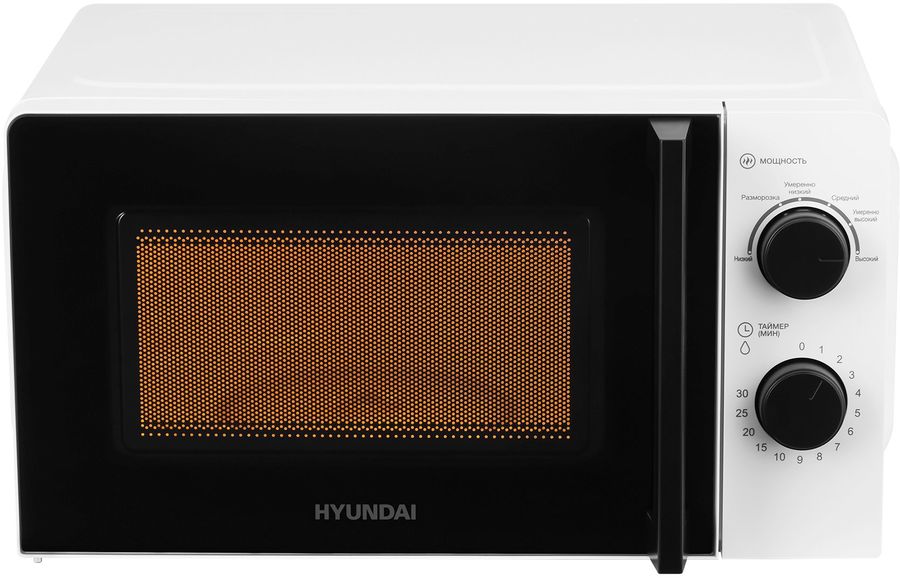 Микроволновая печь соло HYUNDAI HYM-M2047 белый блюдо сервировочное доляна дед мороз и олени 20 5×15 5×2 5 см белый