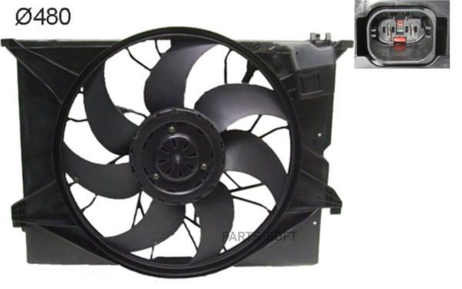 Вентилятор радиатора охлаждающей жидкости и конденсера