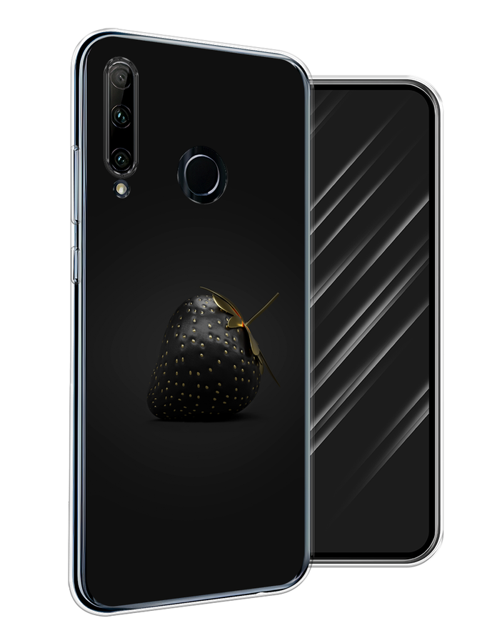 

Чехол Awog на Honor 20 Lite 2019 "Черная клубника", Золотистый;черный;серый, 68950-10