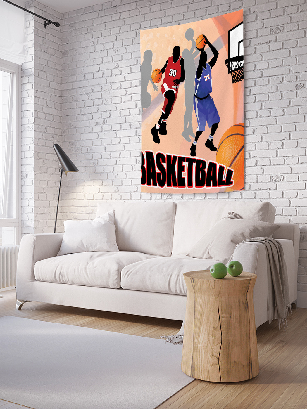 

Вертикальное фотопанно на стену JoyArty Баскетбольный матч 100x150 см, Баскетбольный матч