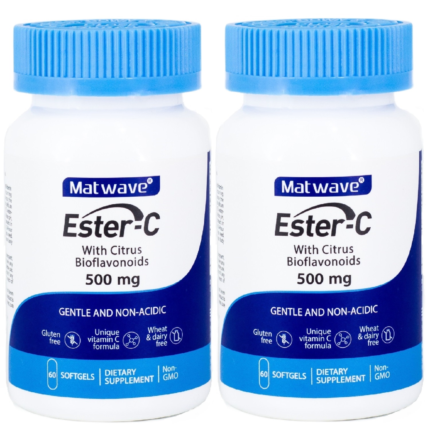 Витамин С Matwave Ester-C с биофлавоноидами Эстер С 500 mg капсулы 60 шт. 2 уп.