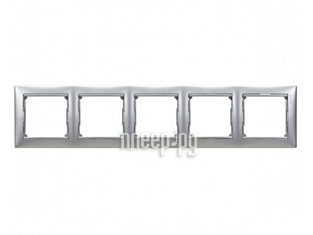 

Рамка Legrand Valena 5 постов Aluminum 770155, Серый
