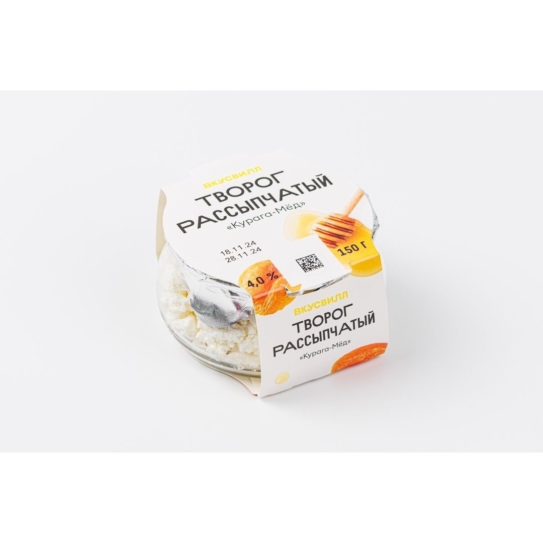 

Творог рассыпчатый ВкусВилл Курага-Мед 4% ВкусВилл 150 г