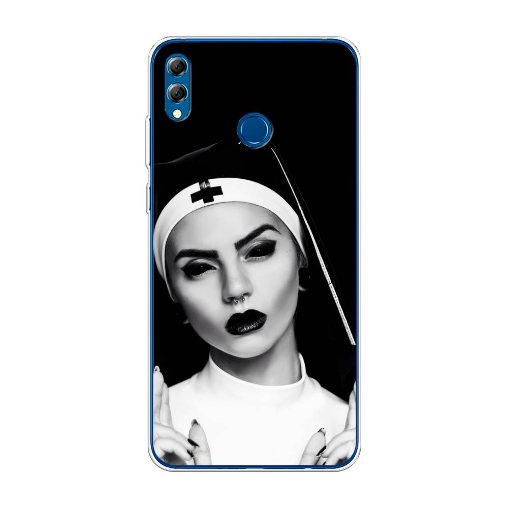 

Чехол Awog на Honor 8X Max "Черная монашка", Серый;черный, 66550-9