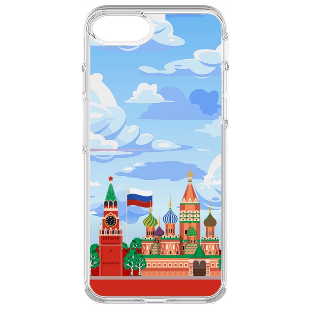 

Чехол-накладка Krutoff Clear Case Красная Площадь для iPhone 6S, Прозрачный