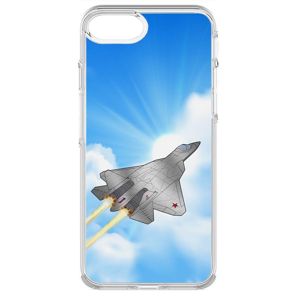 фото Чехол-накладка krutoff clear case су-57 для iphone 6s