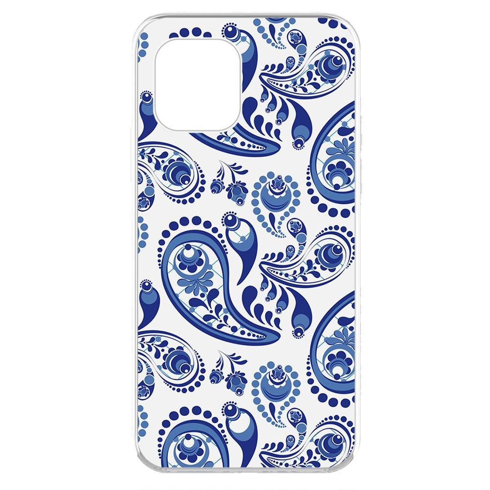 

Чехол-накладка Krutoff Clear Case Гжель для iPhone 11 Pro, Прозрачный